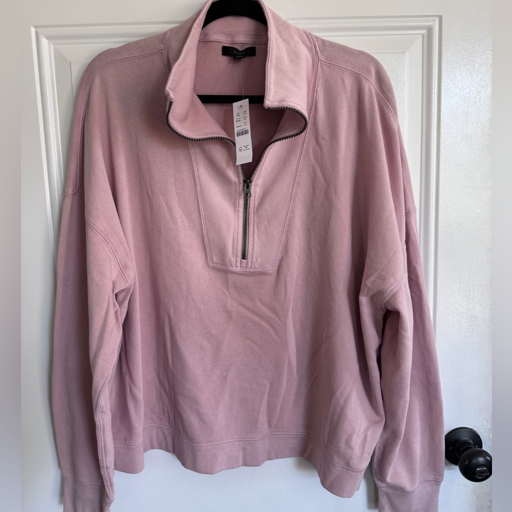 J Crew 3/4 Zip pullover